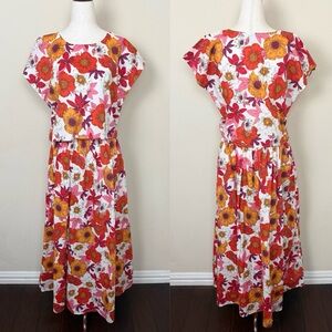 SLV Sur La Vague Floral Top and Skirt‎ Set